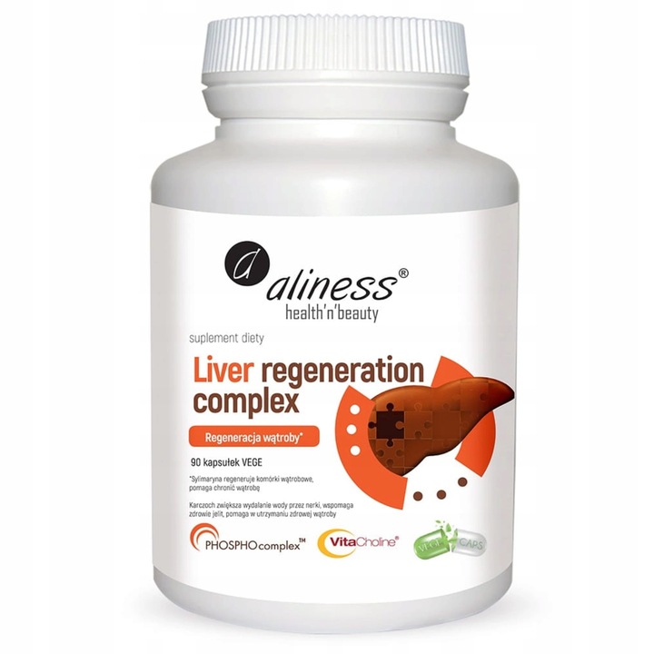 Aliness LIVER REGENERATION complex Ostropest DETOX WĄTROBA 90cap Sylimaryna