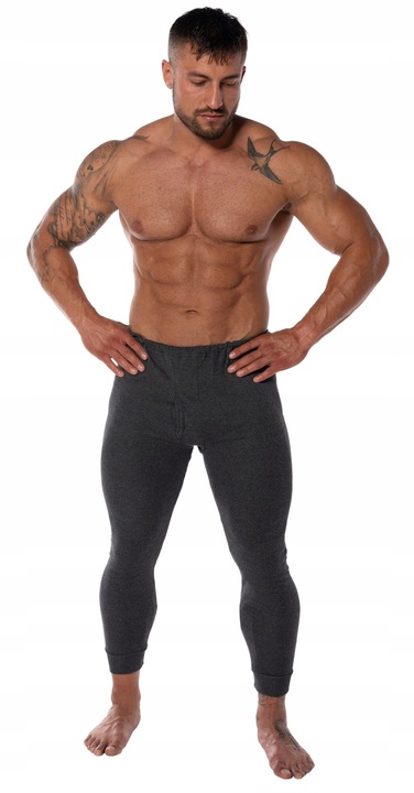 POLSKIE KALESONY MĘSKIE CIEPŁE BAWEŁNIANE Termo Ocieplane Getry XXXL