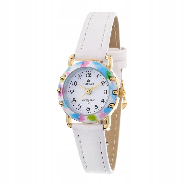 Zegarek PERFECT dla dziewczynki NA KOMUNIĘ biały prezent komunijny kwarcowy