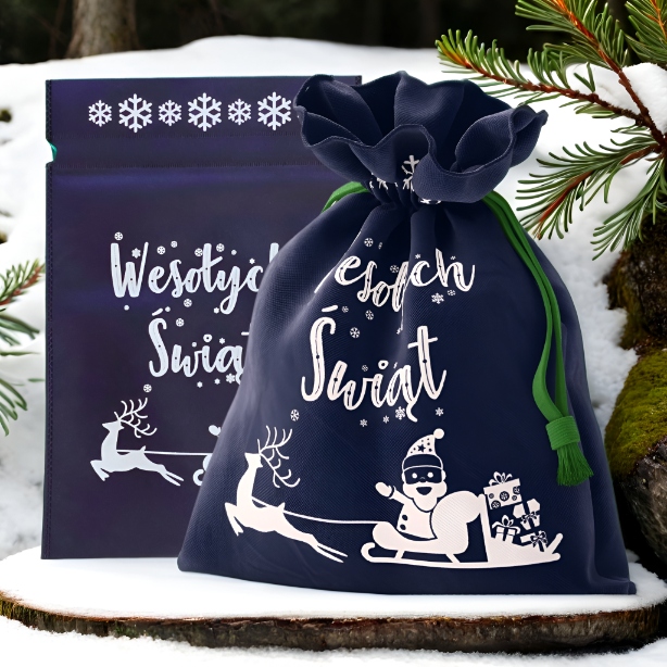 Torba worek torebka prezenty prezent prezentowy świąteczny Święta 30X45 4pc