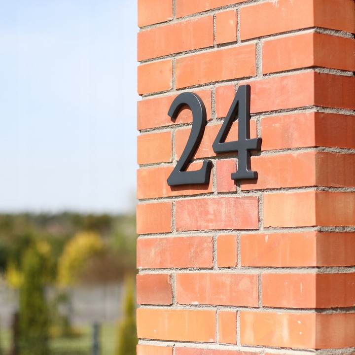 numer domu. numer na dom. cyfry na dom. tablica na dom. 3D premium grafit 1