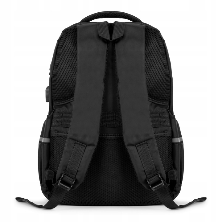 Bivacc Pojemny plecak szkolny młodzieżowy czarny zestaw 3 szt Bivacc