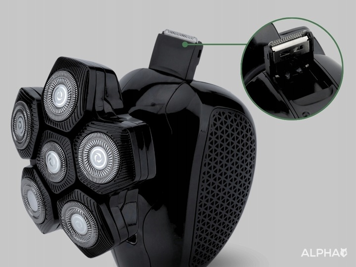 Golarka Męska Alpha 5W1 Maszynka + Trymer do Golenia Brody, Włosów i