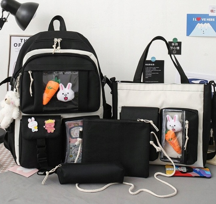 PLECAK SZKOLNY zestaw PIÓRNIK TORBA 4w1 (D053)