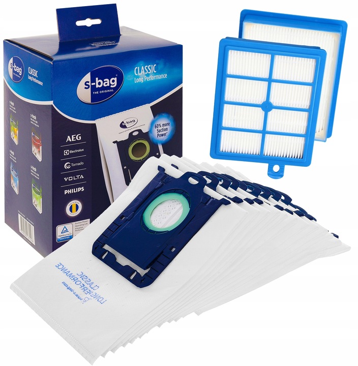 Worki S-Bag Classic 12szt + FILTR HEPA