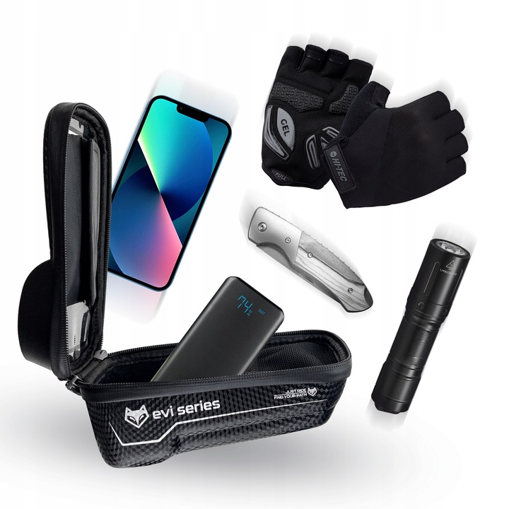 SAKWA ROWEROWA uchwyt na telefon, torba rowerowa WODOODPORNA PREMIUM M