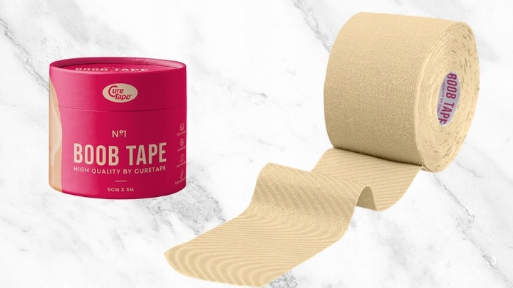TAŚMA MODELUJĄCA PODNOSZĄCA BIUST Z NASUTNIKAMI BOOB CURETAPE 5CMX5M BEŻOWY