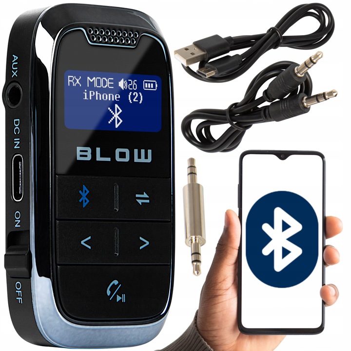 TRANSMITER ADAPTER BLUETOOTH 5.1 NADAJNIK AKUMULATOR USB-C LCD JACK