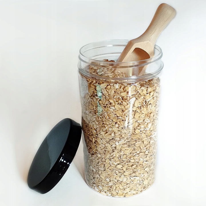 6szt pojemnik na żywność 1250ml słoik PET na produkty sypkie zestaw 1,25l