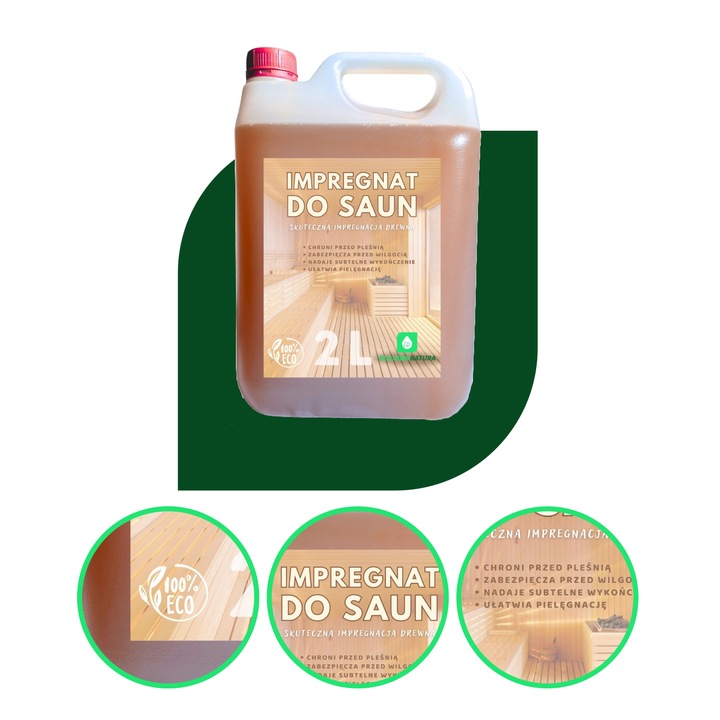 OLEJ IMPREGNAT DO SAUN impregnacja drewna GRATIS PĘDZEL 2L