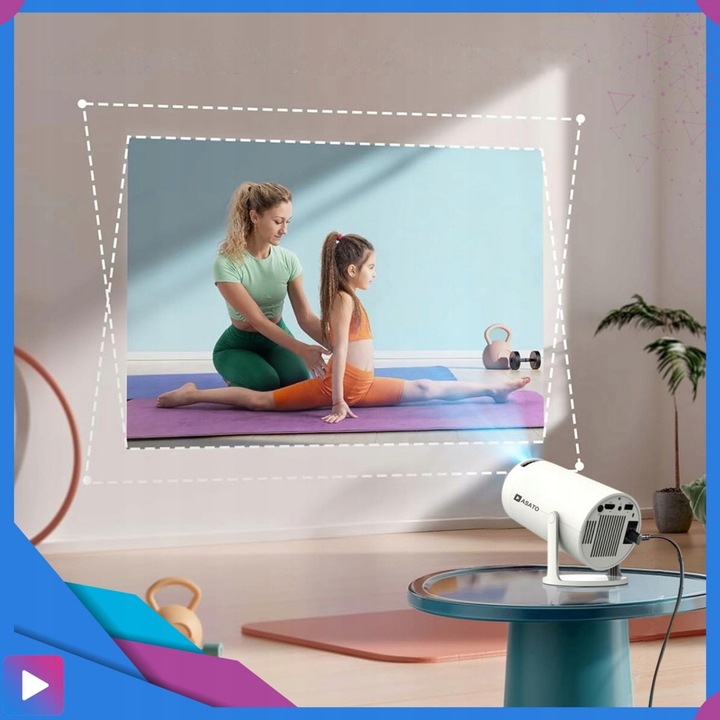 Projektor Rzutnik Android TV WiFi SMART Bluetooth 5.0 HD 4K Ekran 150