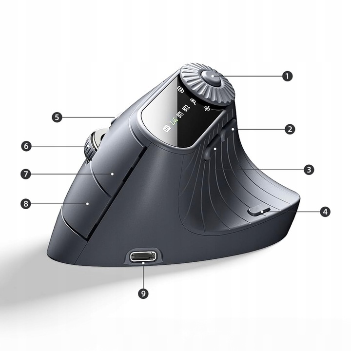 Myszka wertykalna Ergonomiczna pionowa MYSZ bezprzewodowa WiFi Bluetooth BT