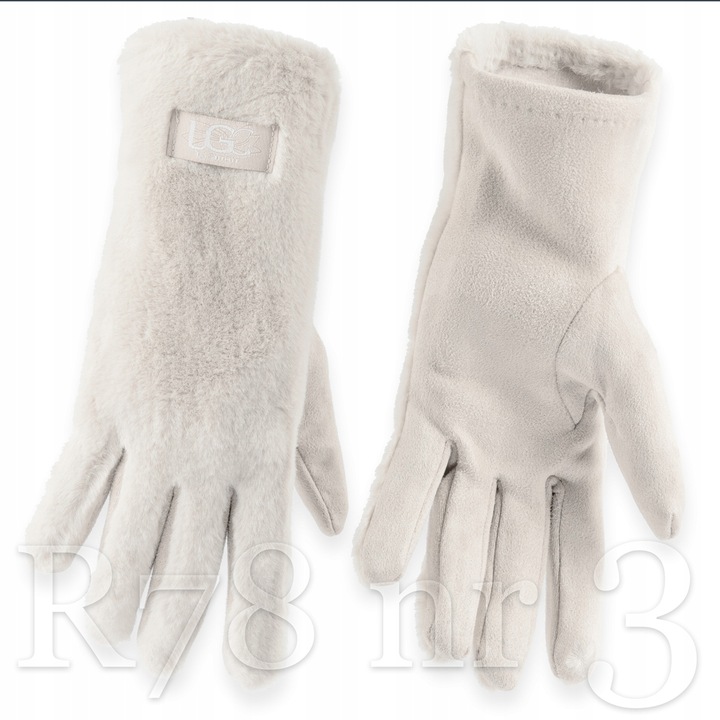 Rękawiczki damskie DOTYKOWE BAWEŁNIANE do telefonu CIEPŁE ZIMOWE