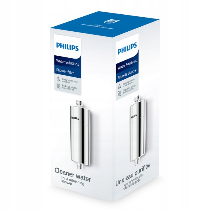 Filtr do wody prysznicowy PHILIPS AWP1775CH, kolor chrom, filtracja 50 000l