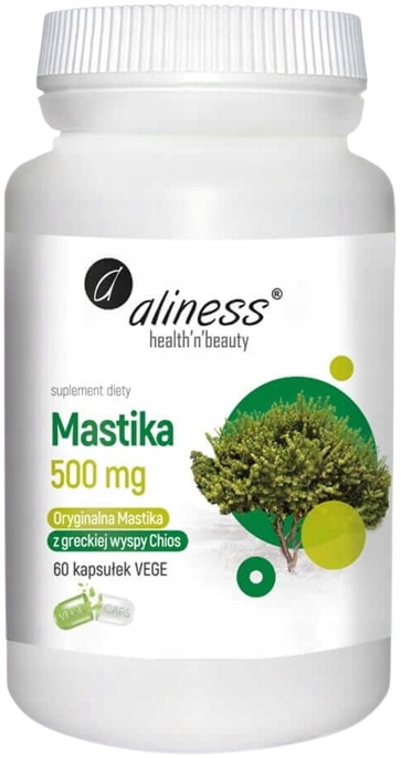 MASTIKA 60 Kaps HELICOBACTER PYLORI WRZODY ŻOŁĄDKA Zdrowa jama ustna