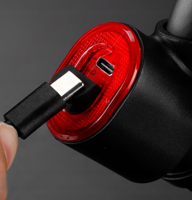 ZAMEK ZAPIĘCIE BLOKADA DO ROWERU + ŚWIATŁO TYLNE Lampka LED Uchwyt