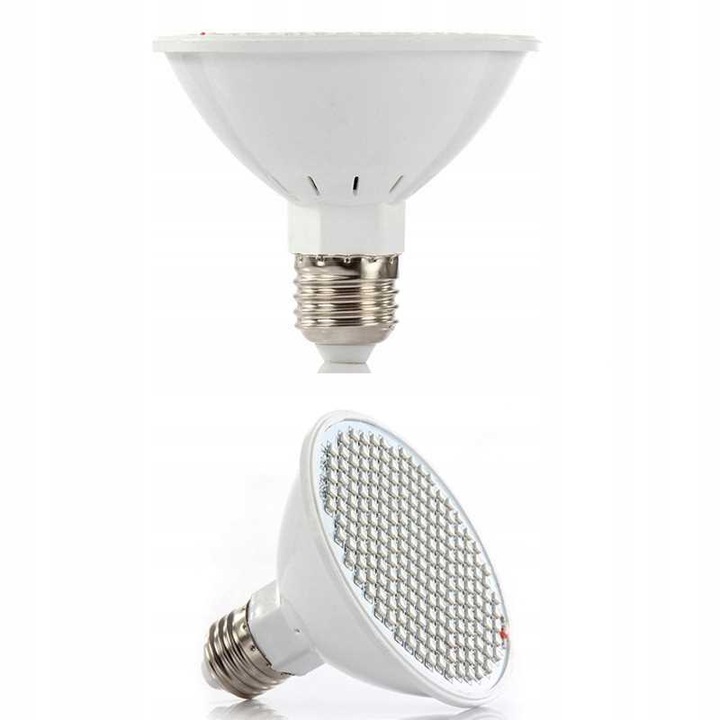 LAMPA Z ŻARÓWKA E27 DO WZROSTU UPRAWY ROŚLIN PANEL FULL SPECTRUM 20W 200LED