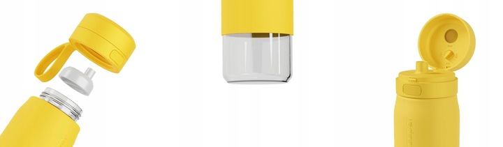 Butelka filtrująca szklana bidon na wodę z filtrem WESSPER B2 ACTITEX