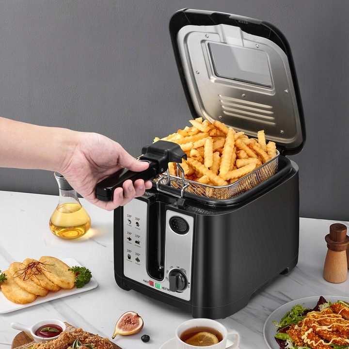 FRYTKOWNICA FRYTOWNICA MOCNA 2,5L ŁATWE SZYBKIE SMAŻENIE FRYTEK