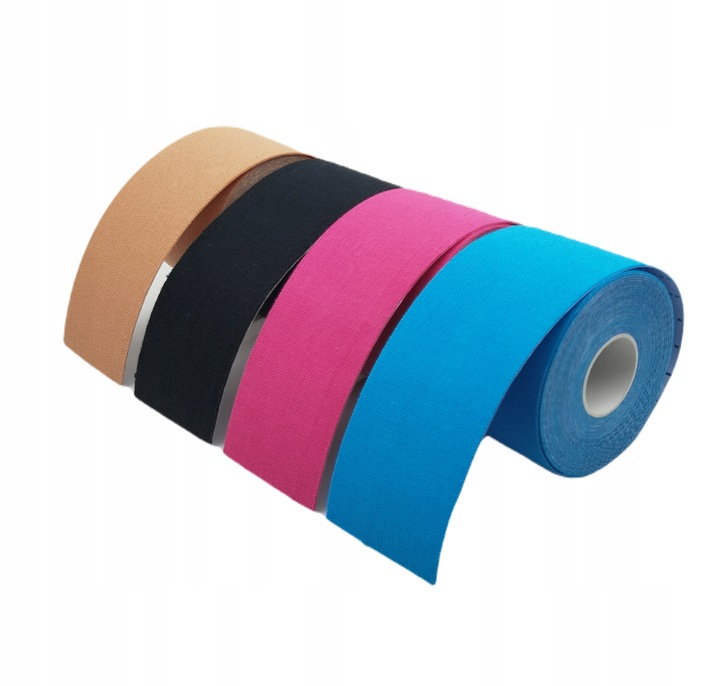4x TAŚMA KINEZJOLOGICZNA TAPE TAPING TEJPY DO CIAŁA NA KOLANA ŁOKCIE