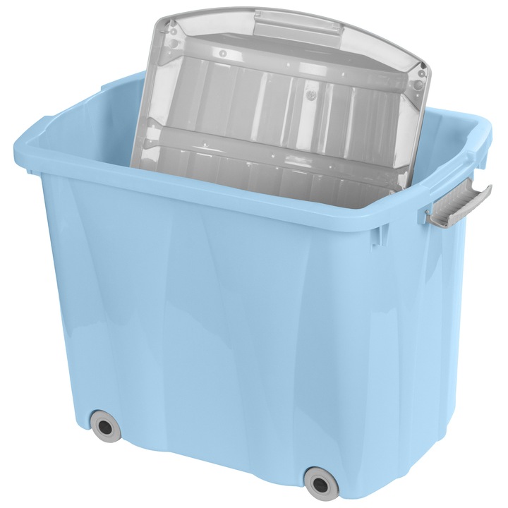 KOSZ NA ZABAWKI 60 L DUŻY POJEMNIK KUFER SKRZYNIA ORGANIZER KÓŁKA POJEMNY