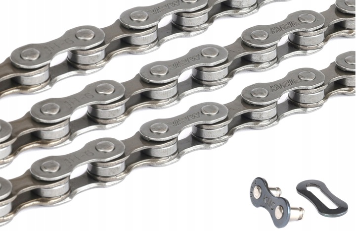 ŁAŃCUCH ROWEROWY 6 / 7 RZĘDOWY DO ROWERU 114 116 OGNIW + SPINKA