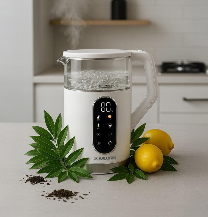 CZAJNIK ELEKTRYCZNY REGULACJA TEMPERATURY BIAŁY DIGITAL 40-100°C 1,7L