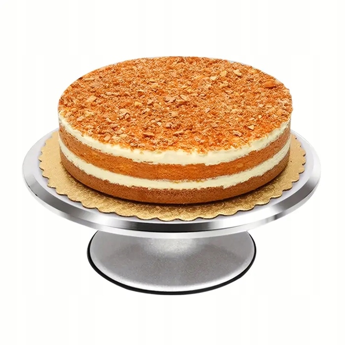 METALOWY Profesjonalny Talerz Obrotowy do Dekorowania Tortów 30cm Patera