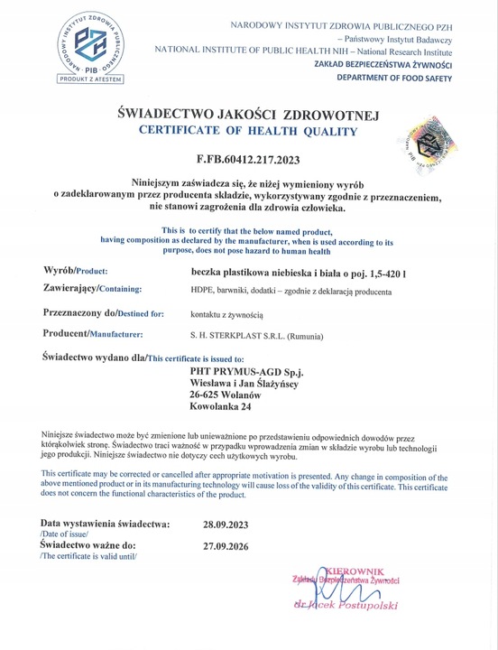 BECZKA ZBIORNIK NA DESZCZÓWKĘ DO KISZENIA 100L ZAKRĘTKA ATEST