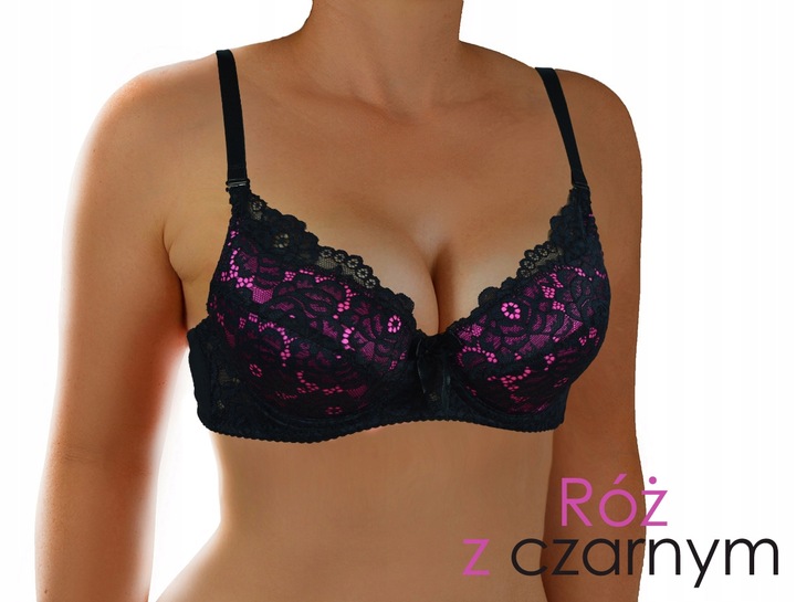 Koronkowa braletka Biustonosz MAX PUSH UP B 75 Kolory