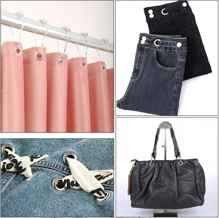 OCZKA DZIURKACZ ZAKUWARKA NAPY 12MM DO PLANDEK NAMIOTÓW ZESTAW 100