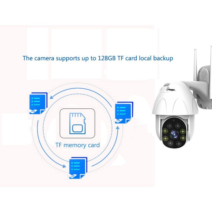 KAMERA WIFI OBROTOWA 3MPX IR20 MONITORING BUDOWY
