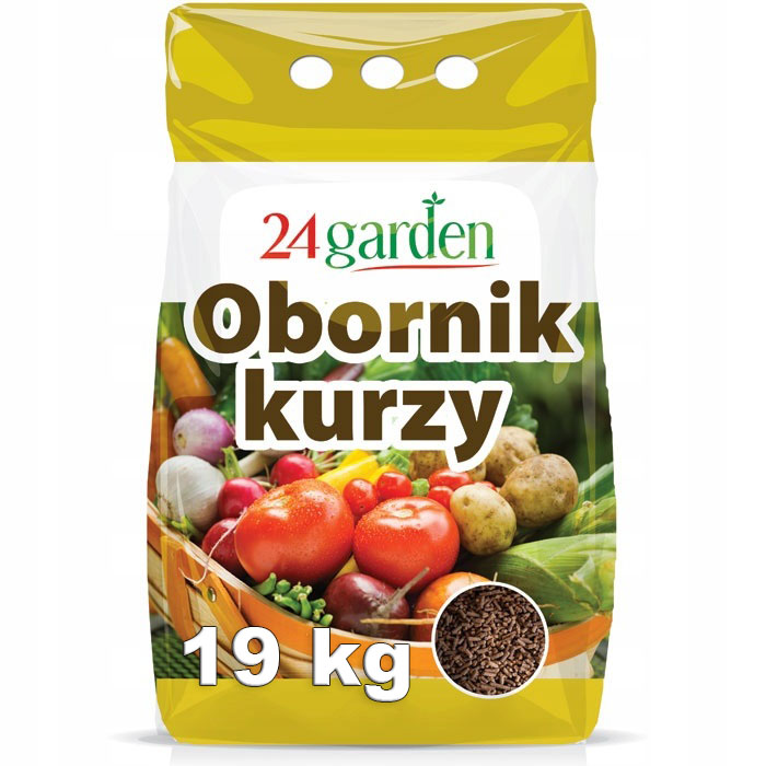 OBORNIK GRANULOWANY KURZY 19kg NATURALNY NAWÓZ ORGANICZNY 31L EKO