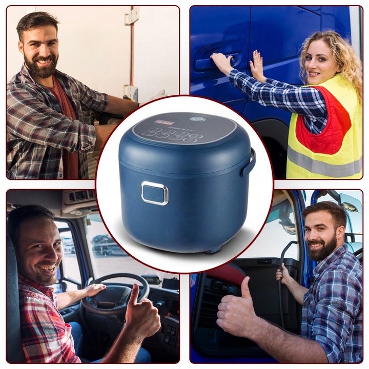 MULTICOOKER samochodowy 2L RYŻOWAR turystyczny 12V 24V TIR bus LCD