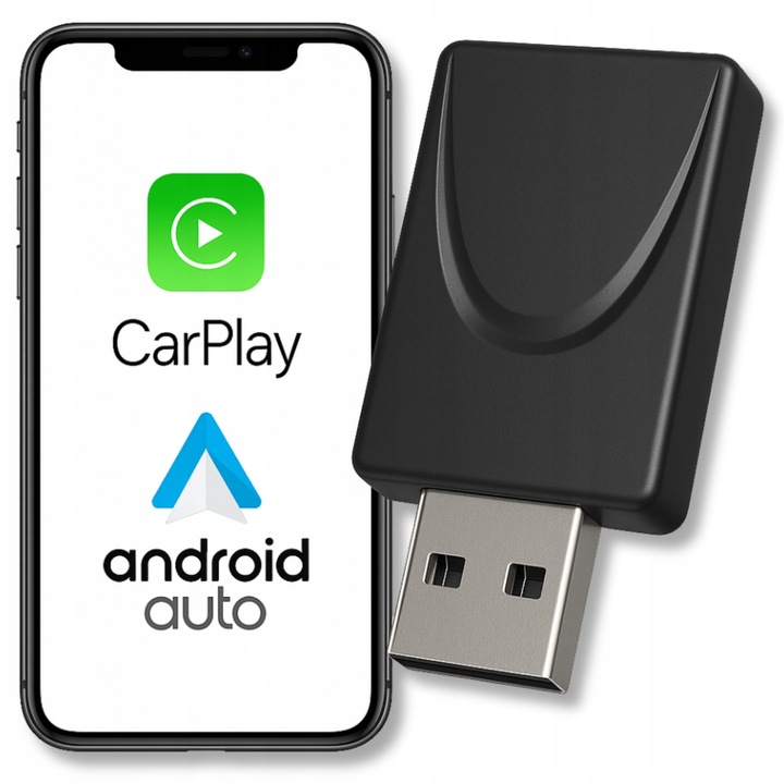 BEZPRZEWODOWY CARPLAY ANDROID AUTO ADAPTER APPLE USB RADIO WIRELESS