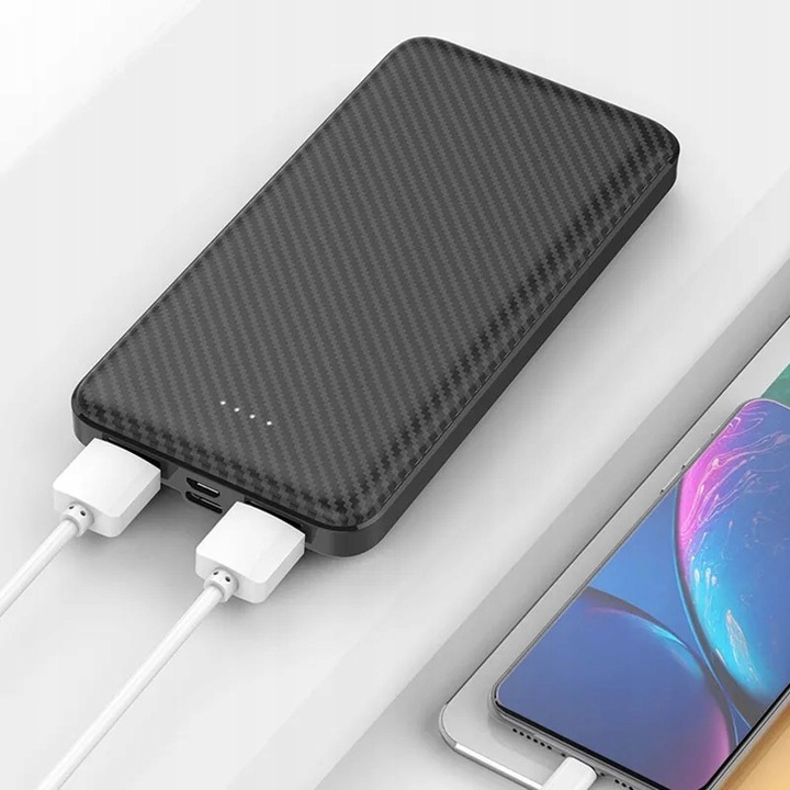 POWERBANK 10000 mAh 2x USB + USB MICRO USB TYP-C 10W