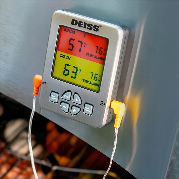 Deiss PRO Termometr kuchenny cyfrowy do mięsa, grilla, 2 sondy, bluetooth
