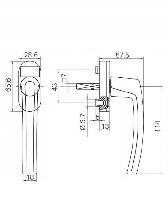 ROTO LINE klamka klamki OKIENNA do okien KOLORY