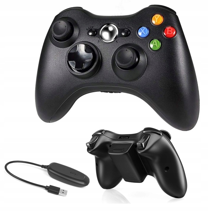 PAD do PC XBOX 360 BEZPRZEWODOWY KONTROLER + ODBIORNIK USB CZARNY