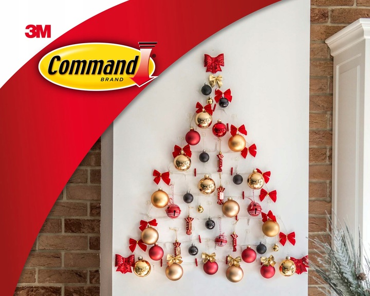 Haczyki Samoprzylepne COMMAND na Ozdoby Świąteczne 40 szt