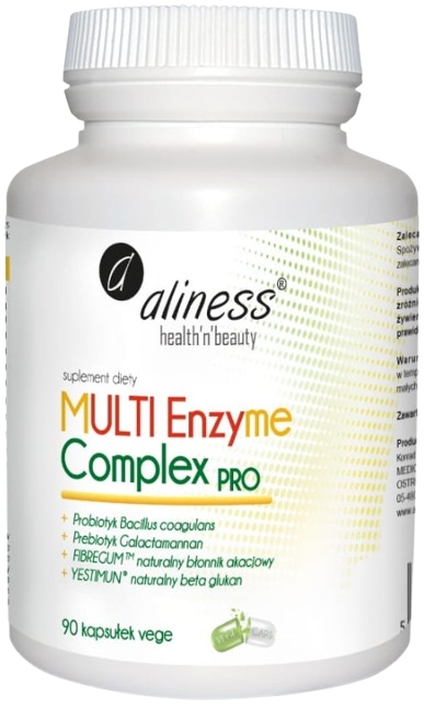 ALINESS MULTI Enzyme Complex PRO enzymy trawienne bromelaina 2x90 kapsułek