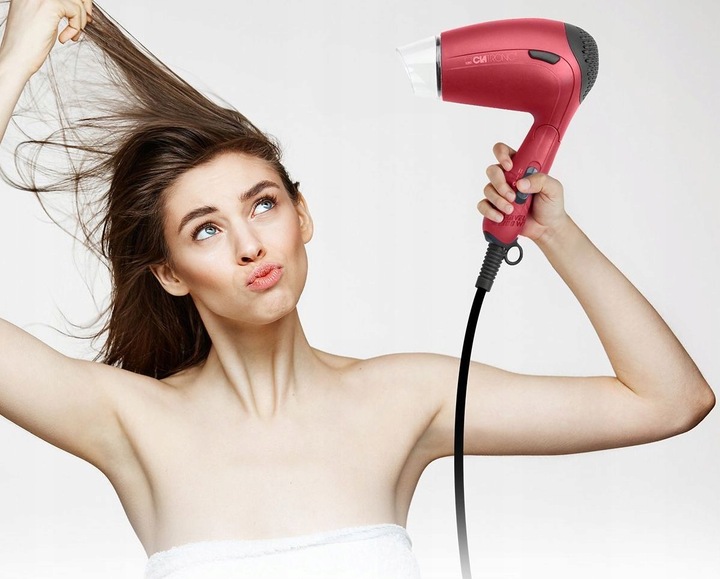 SUSZARKA DO WŁOSÓW MAŁA LEKKA SKŁADANA TURYSTYCZNA PODRÓŻNA 1300W JONIZACJA