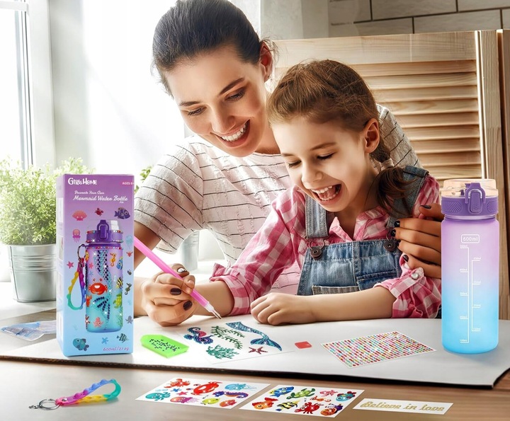 Zestaw Kreatywny Plastyczny Artystyczny Haft Diamentowy Butelka Ozdabiania