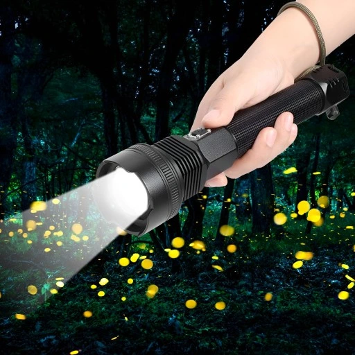 MOCNA LATARKA TAKTYCZNA LED AKUMULATOROWA SZPERACZ REFLEKTOR ZOOM WOJSKOWA