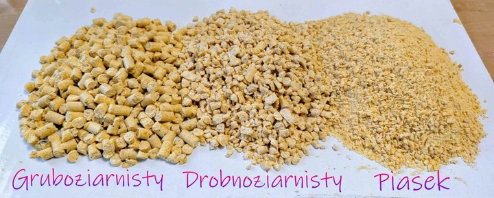 Żwirek kukurydziany EKOTEK PIASEK 33L dla kotów, królików 20KG