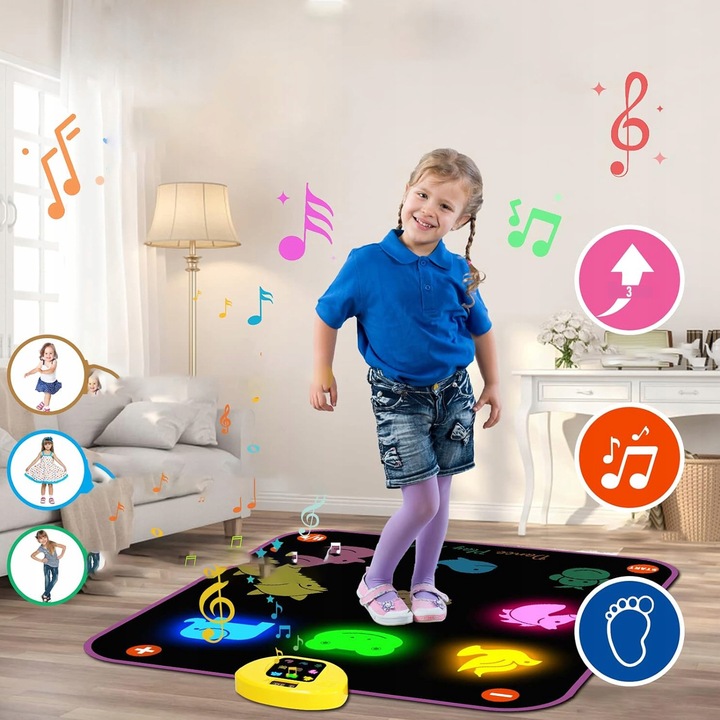MATA DO TAŃCA DLA DZIECI Z BLUETOOTH 5 TRYBÓW GRY MUZYCZNA MATA TANECZNA