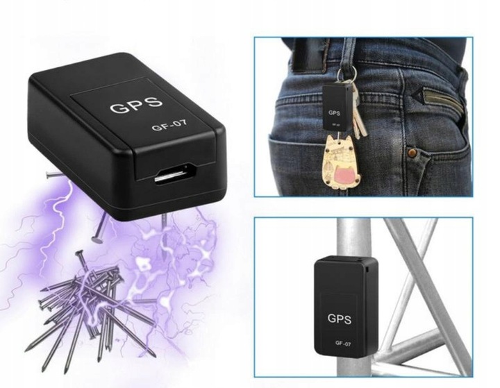 MINI LOKALIZATOR GPS GF-07 MAGNES PODSŁUCH 400mAh SERWER APP BEZ