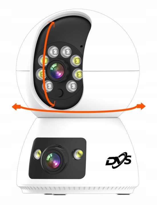 WĘWNĘTRZNA KAMERA WIFI OBROTOWA NIANIA SZEROKI KĄT 2 OBIEKTYWY 2Mpx TUYA