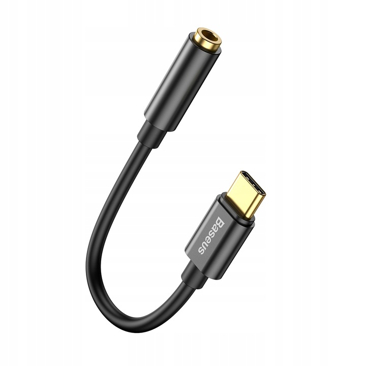 BASEUS ADAPTER PRZEJŚCIÓWKA AUDIO USB-C TYP-C - MINI JACK 3.5MM AUX DAC