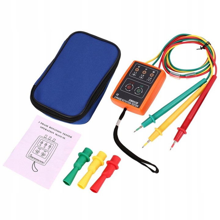 Miernik tester kolejności faz rotacji fazomierz 3-Fazowy AC SM852B 60V~600V